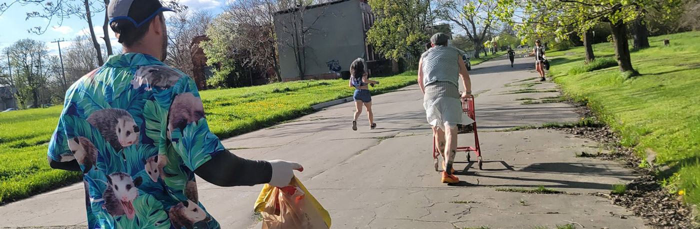 Photo of members of a Detroit area social running club